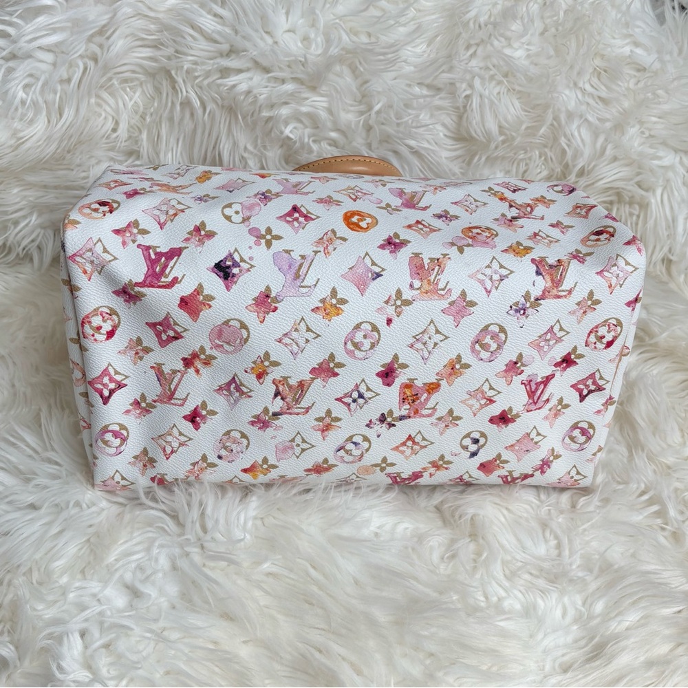 β¨π¦ Louis Vuitton π¦β¨ Speedy 35 Richard Prince Aquarelle Watercolor - Picture 10 of 16
